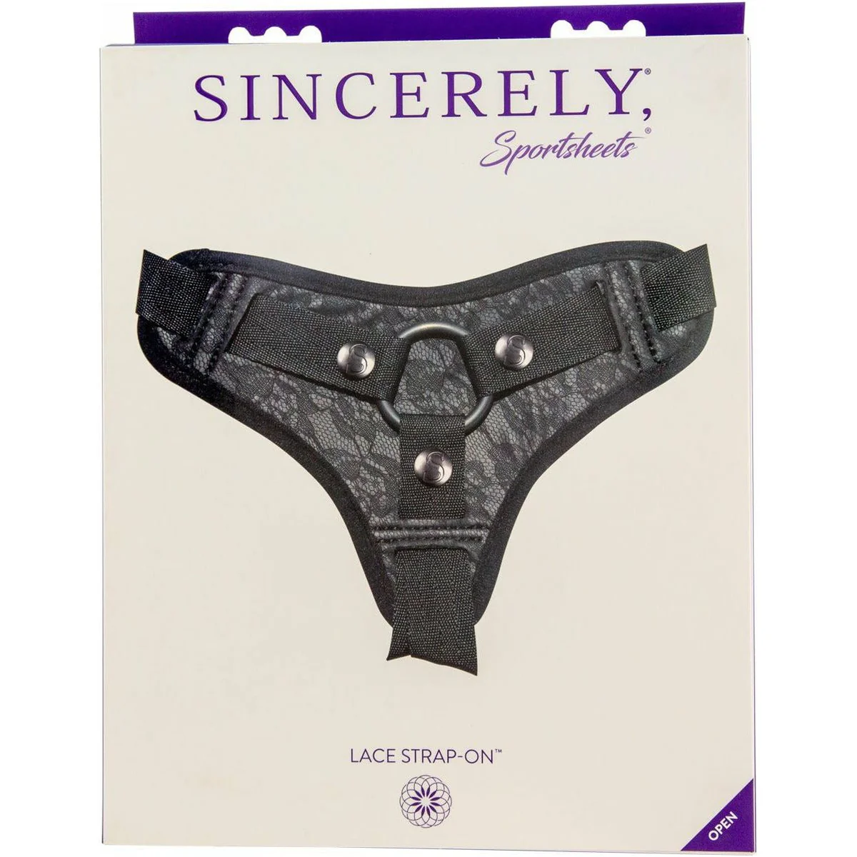 Sportsheets Sincerely - Lace Strap-On - Black