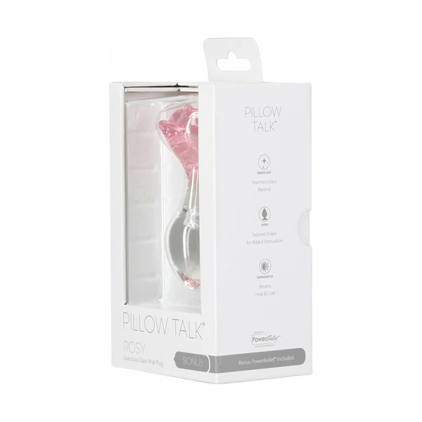Pillow Talk - Rosy- Luxurious Glass Anal Plug