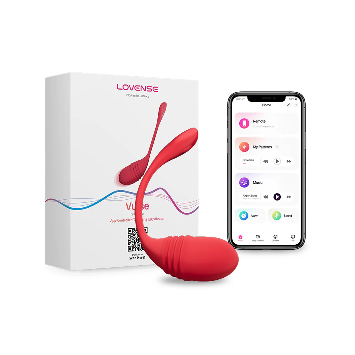 Lovense Vulse Thrusting Vibrating Egg - Red
