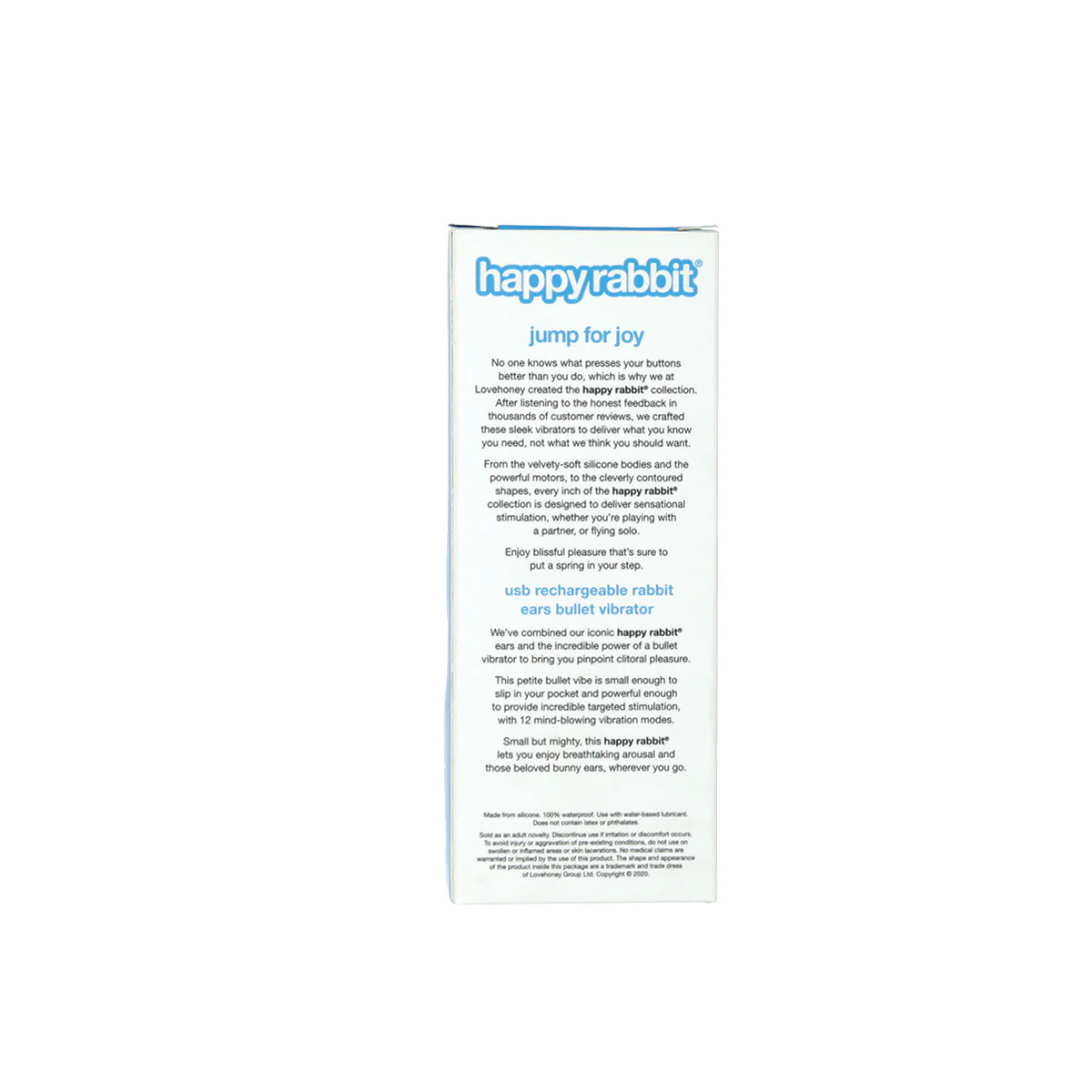 Happy Rabbit – Rechargeable Rabbit Ears Bullet Vibrator – Blue