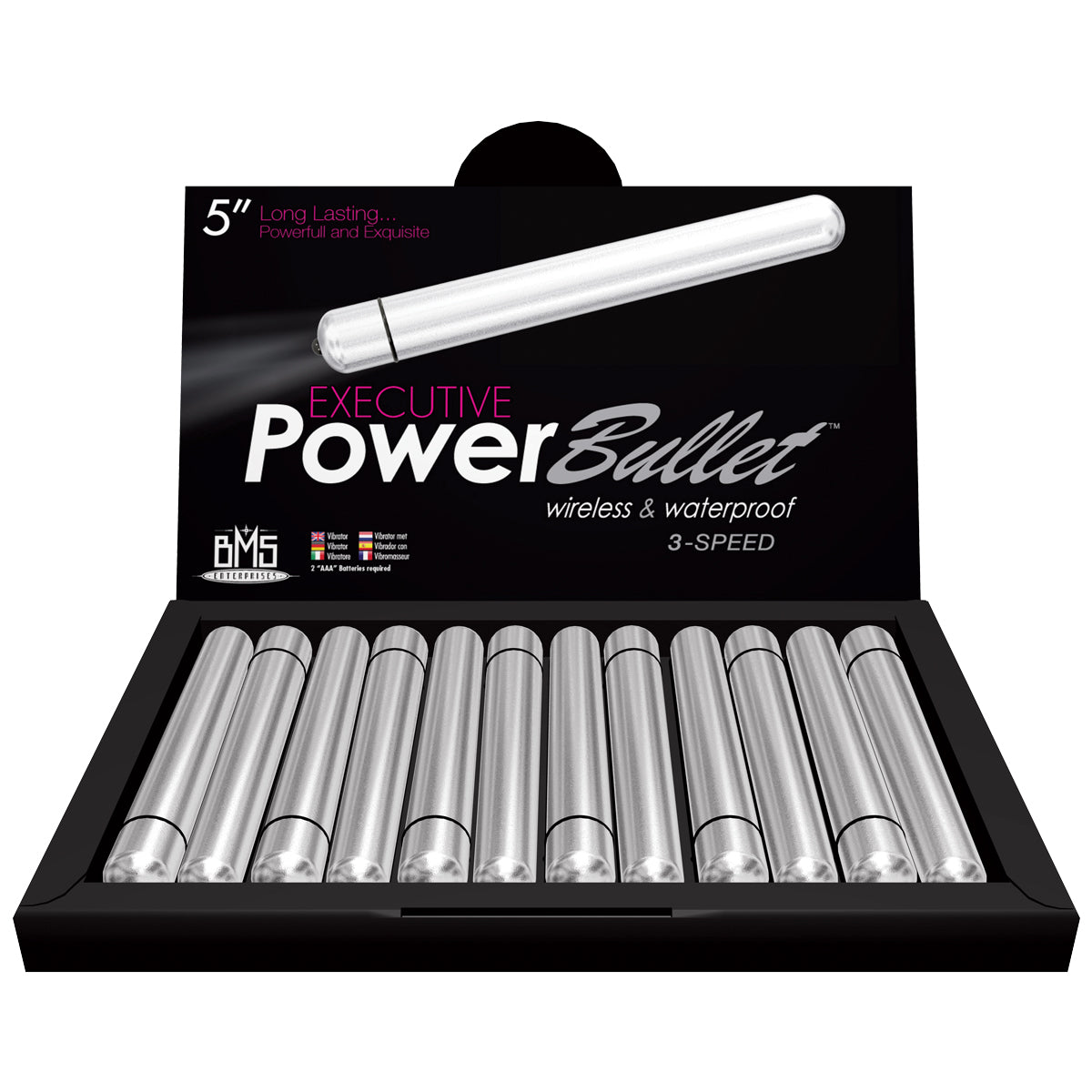 Executive PowerBullet Vibrator - 5" - Silver