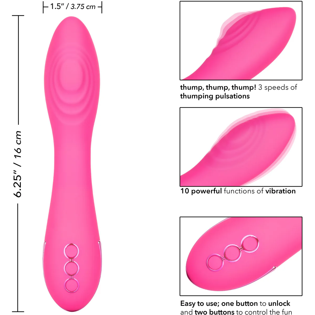 CalExotics California Dreaming – Surf City Centerfold – Vibrator - Pink