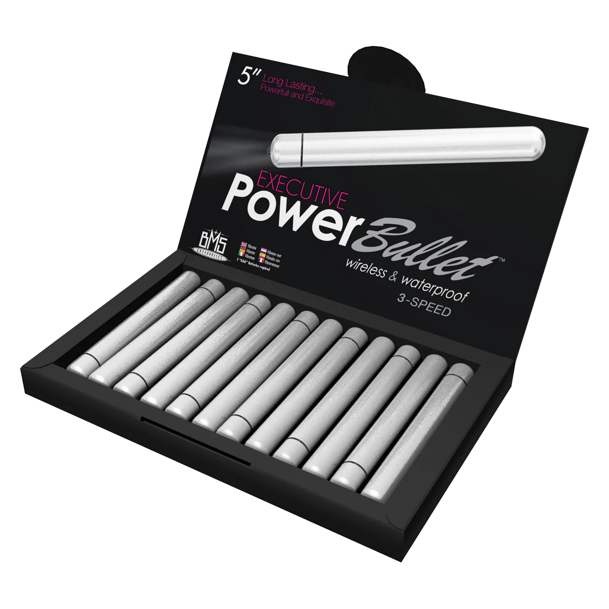 Executive PowerBullet Vibrator - 5" - Silver