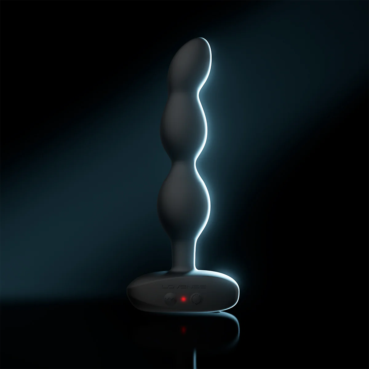 Lovense Ridge Vibrating & Rotating Anal Beads - Black