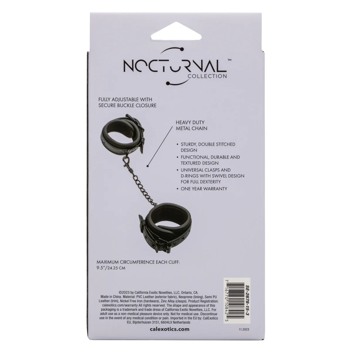 CaleXOtics Nocturnal Wrist Cuffs - Black