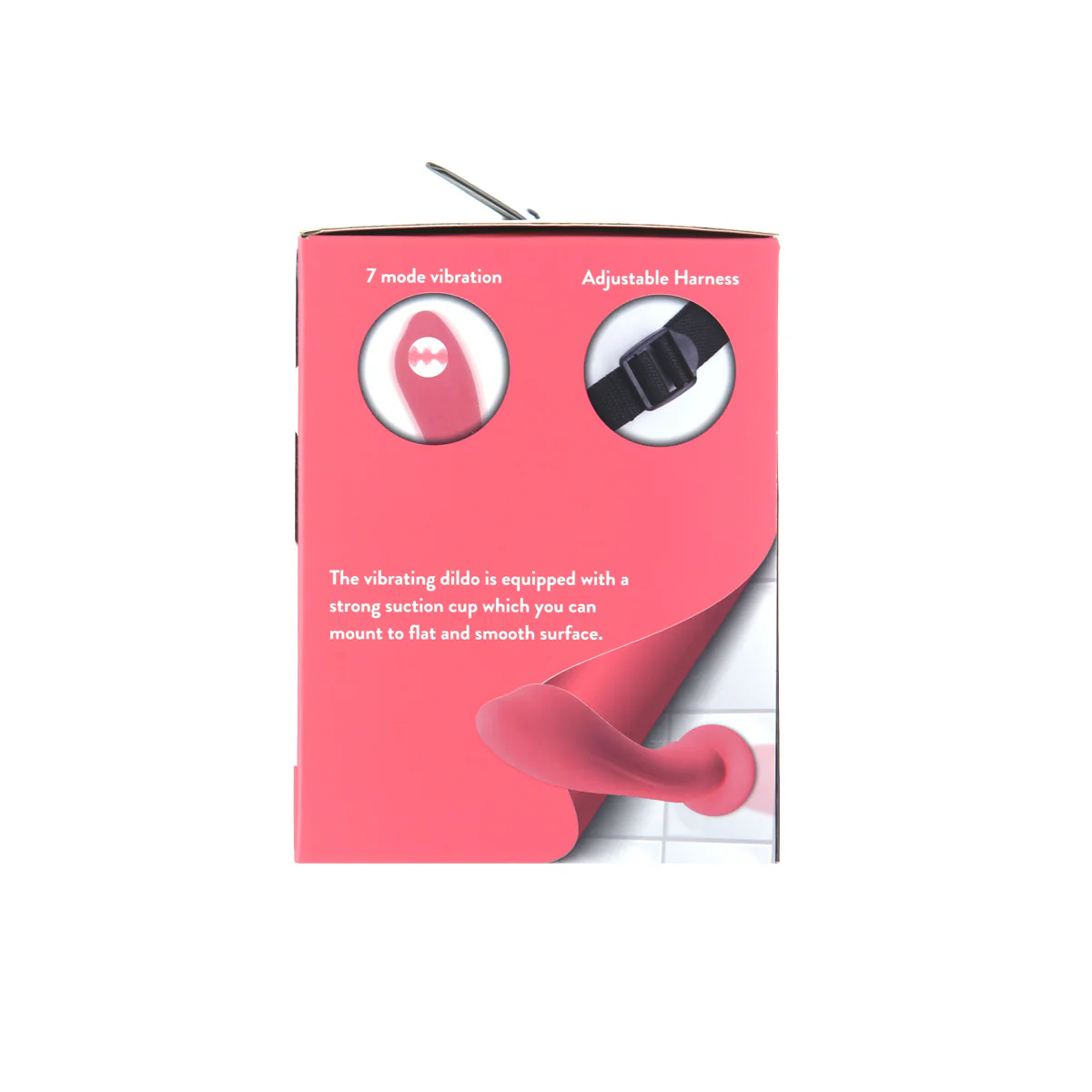 Seven Creations 7” Vibrating Strap-On & Harness – Pink