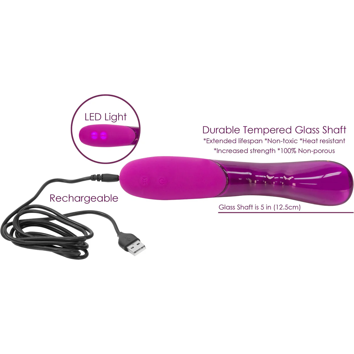 CalExotics Opal by Jopen Vibrating Glass Wand