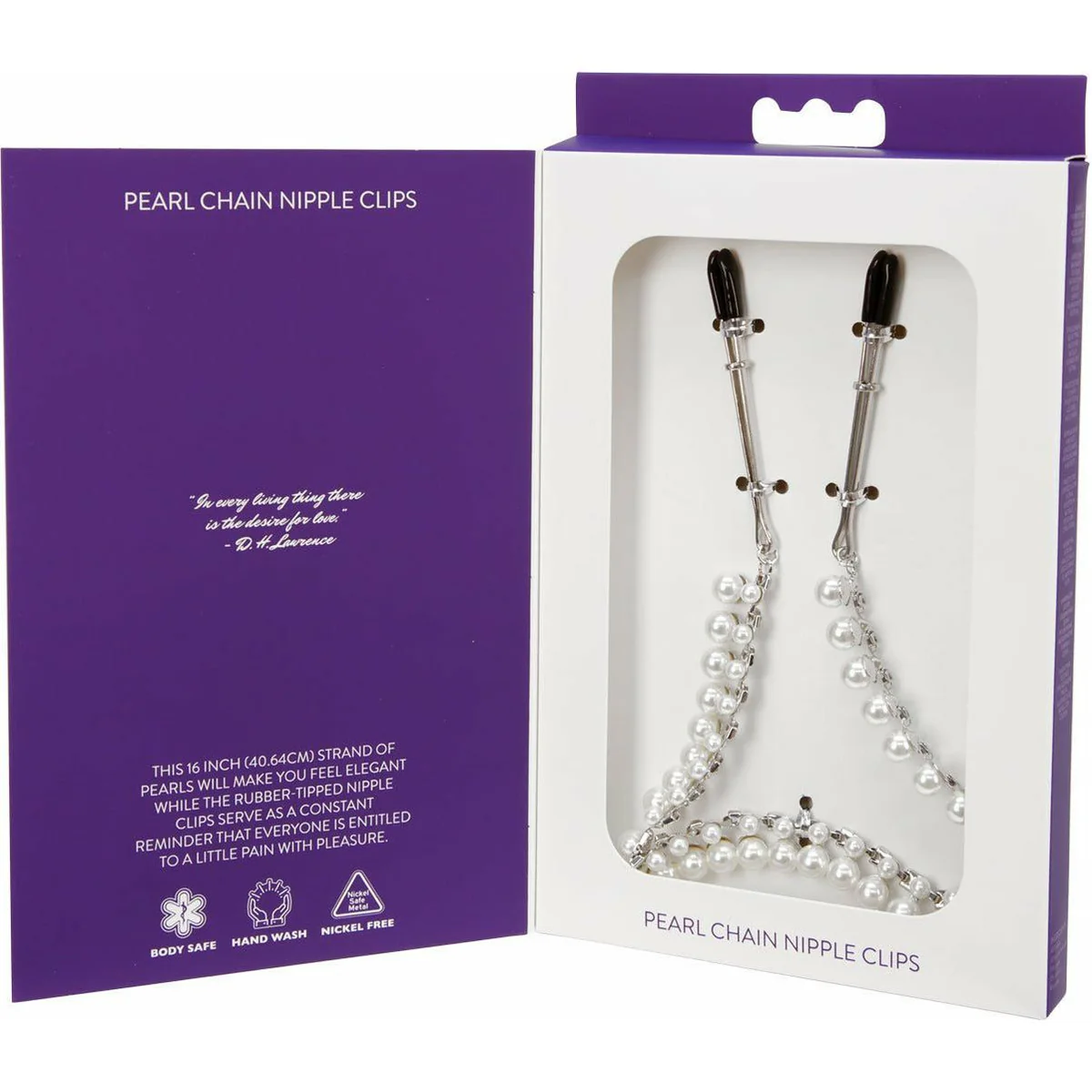 Sportsheets Sincerely - Pearl Chain Tweezer Nipple Clips