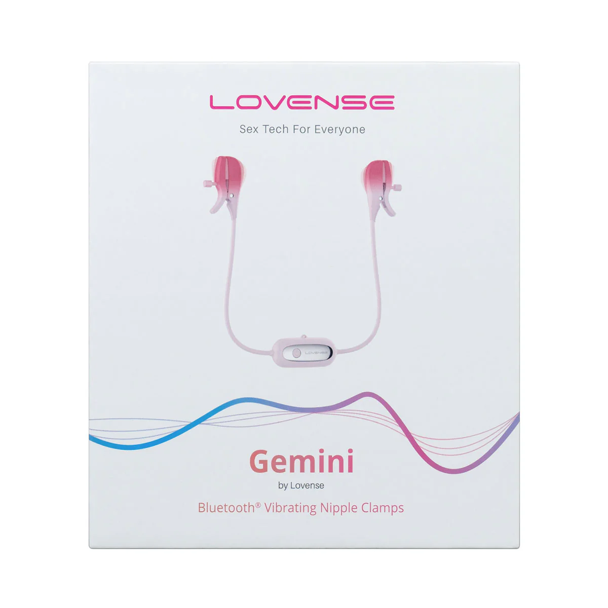 Lovense - Gemini - Bluetooth® Vibrating Nipple Clamps – Pink