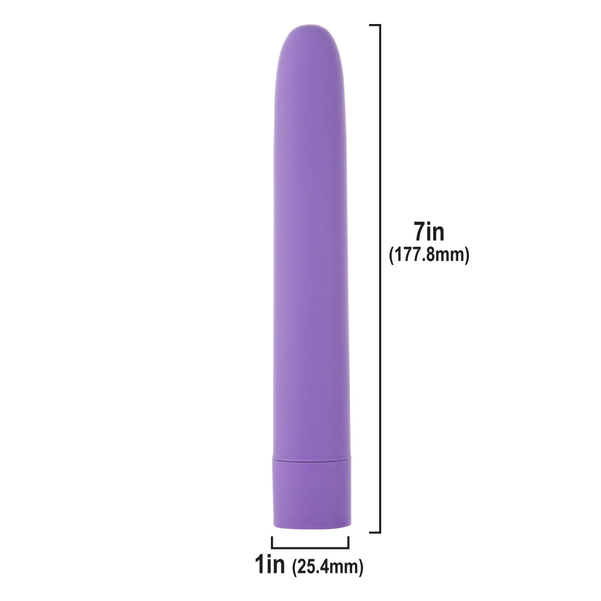 Pure Love® - 10 Function Classic 7 In. Smooth Vibrator – Purple